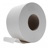 Туалетная бумага рулонная белая Джамбо